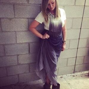 Buckle bke GIMMICKS DIP DYE MAXI SKIRT small NEW